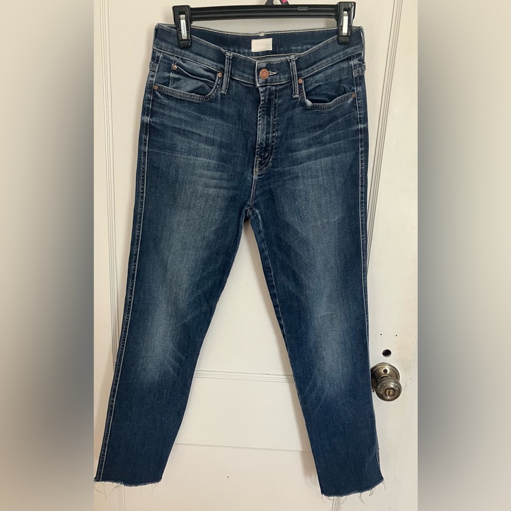 Mother Jeans. Size 28. Style: Pony Boy Ankle Fray.
